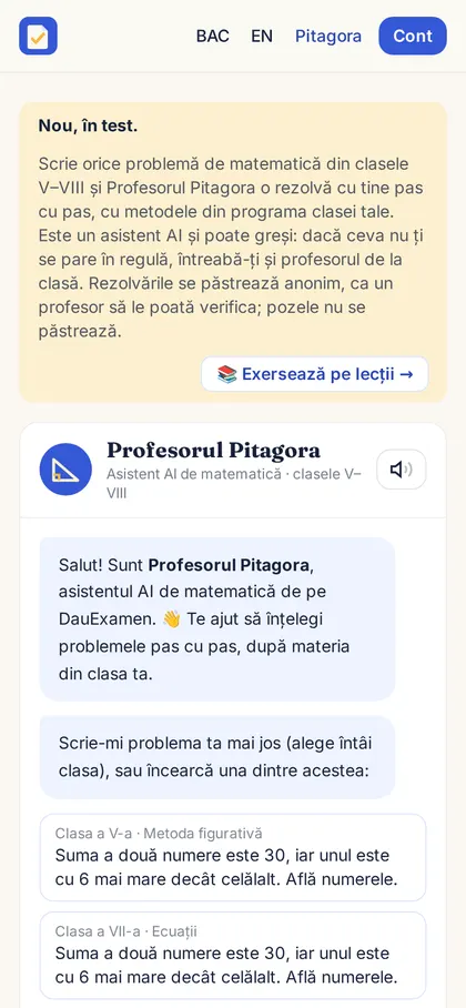 Profesorul Pitagora pe telefon